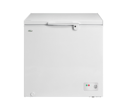 7.1 cu.ft. Chest Freezer|front temperature control|solid top door with glass sliding|aluminum inner cabinet|clean back design|LED light|handle with key lock|2.8ft.|ETCF071L/M