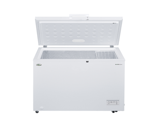 11.2 cu.ft. Chest Freezer Inverter|electronic temperature control|solid top door|inner white cabinet|clean back design| |handle with key lock|2.7ft| 38kg|ETCF112IV/H